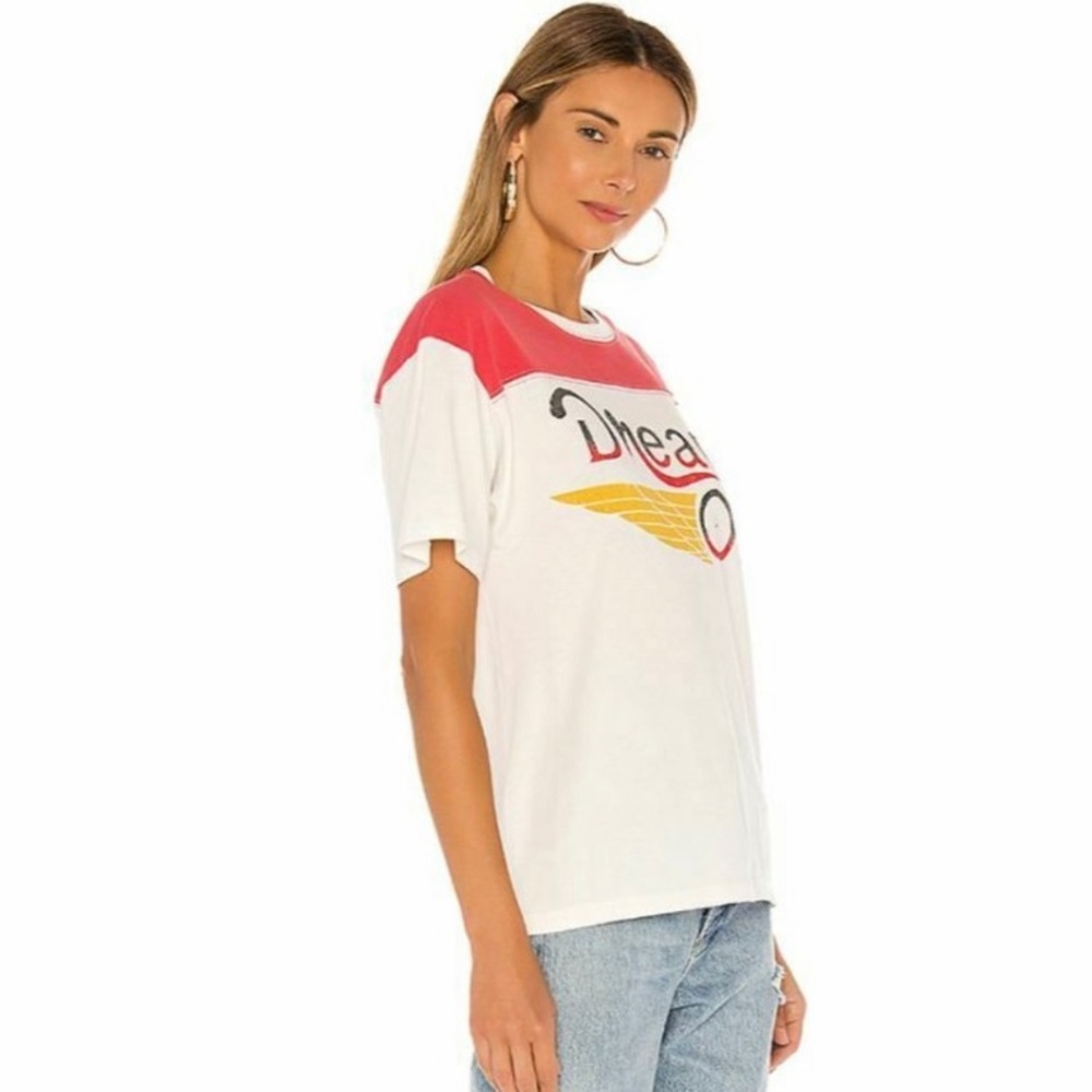 NWT Daydreamer Dream On Varsity Tee in Vintage White - Size Small - Picture 3 of 13